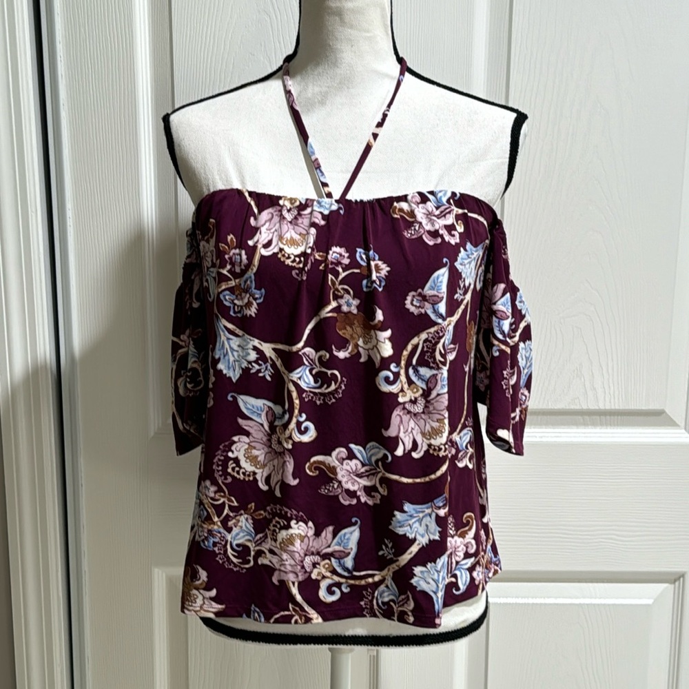 WHBM off Shoulder Top with Boning